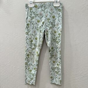 Next Blue Floral Ribbed Leggings